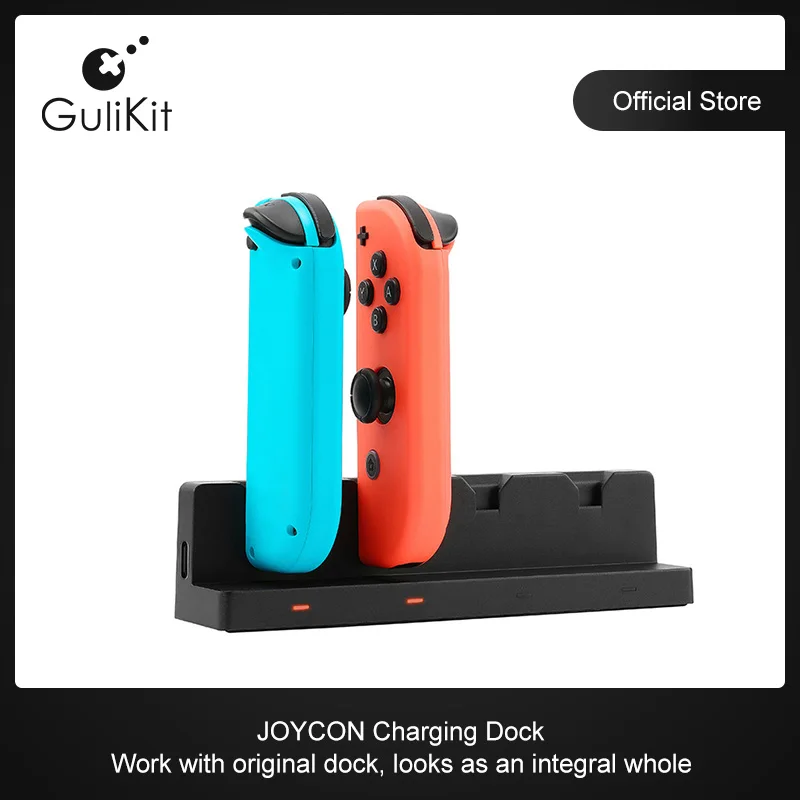 Gulikit Ns25 Dock Di Ricarica Joycon A 4 Porte Per Caricare Contemporaneamente 4 Joycon Stazione Di Ricarica Per Switch Ns Oled Joycon