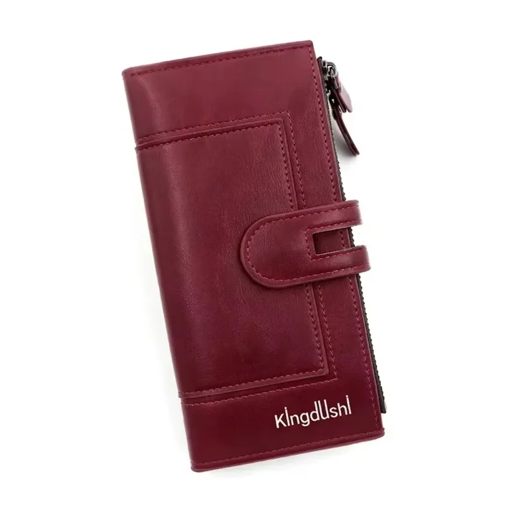 New Vintage Women's Long Wallet European and American Fashion Mobile Phone Bag PU Pido Card Clutch Coin Purse 5