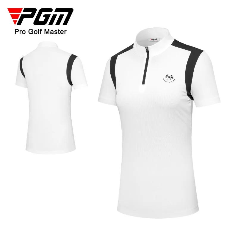 

PGM Golf Women's Short Sleeve T-shirt Summer Sports Soft Elastic Top Golf Shirts for Women YF563