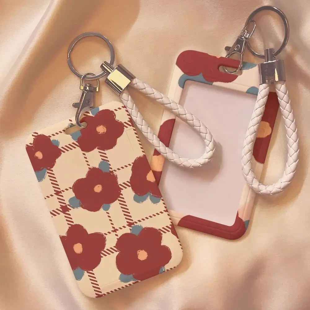 Cartoon Cute Bus Card Cover Case Key Chain Business Card Holder Credit Holders Bank ID Holders Student Supplies