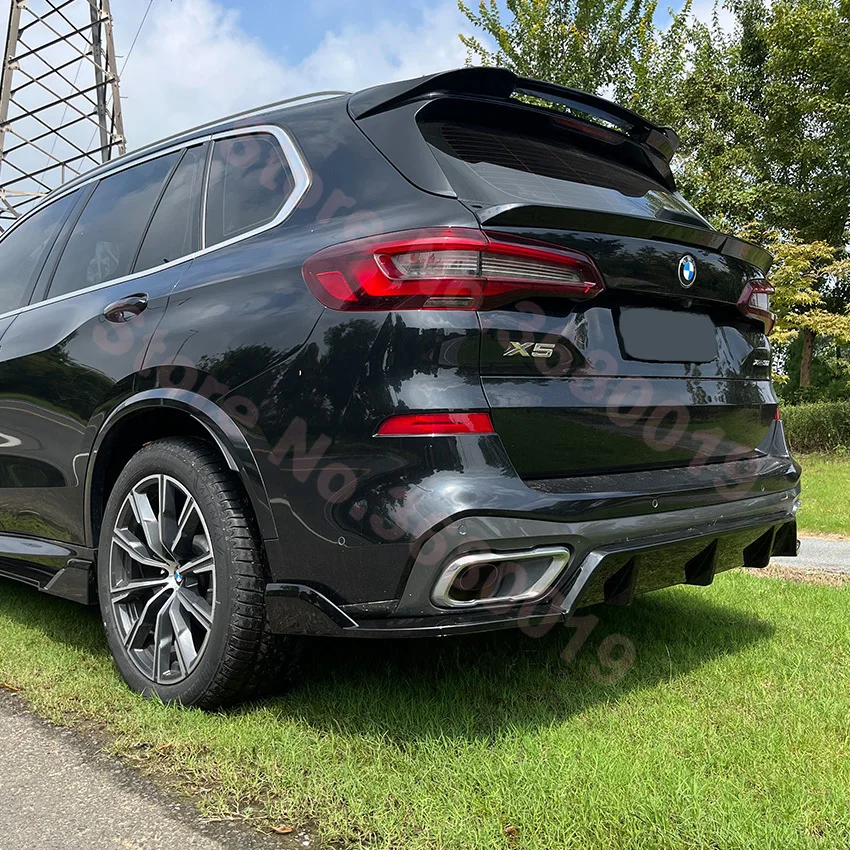 BMW X5 G05 차량용 리어 범퍼 립 디퓨저 리어 사이드 스플리터 스포일러 고품질 ABS 유광 블랙 바디 키트 3개 2018년형