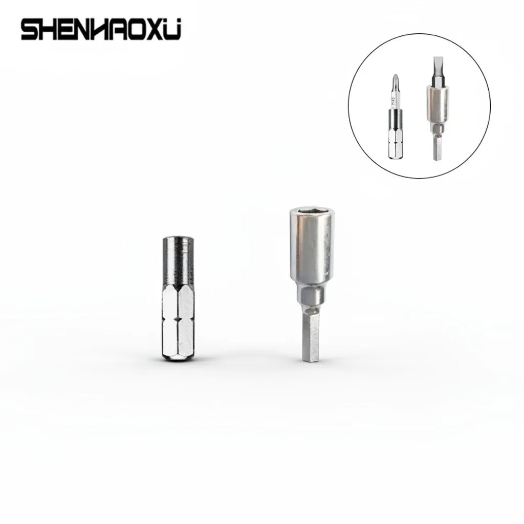 4 mm-6,35 mm Adapter Präzisions-Bit-Set CR-V Schlitz-Kreuzschlitz-Schraubendreher-Bohrer für die Reparatur von Mobiltelefonen, Kameras und Computern