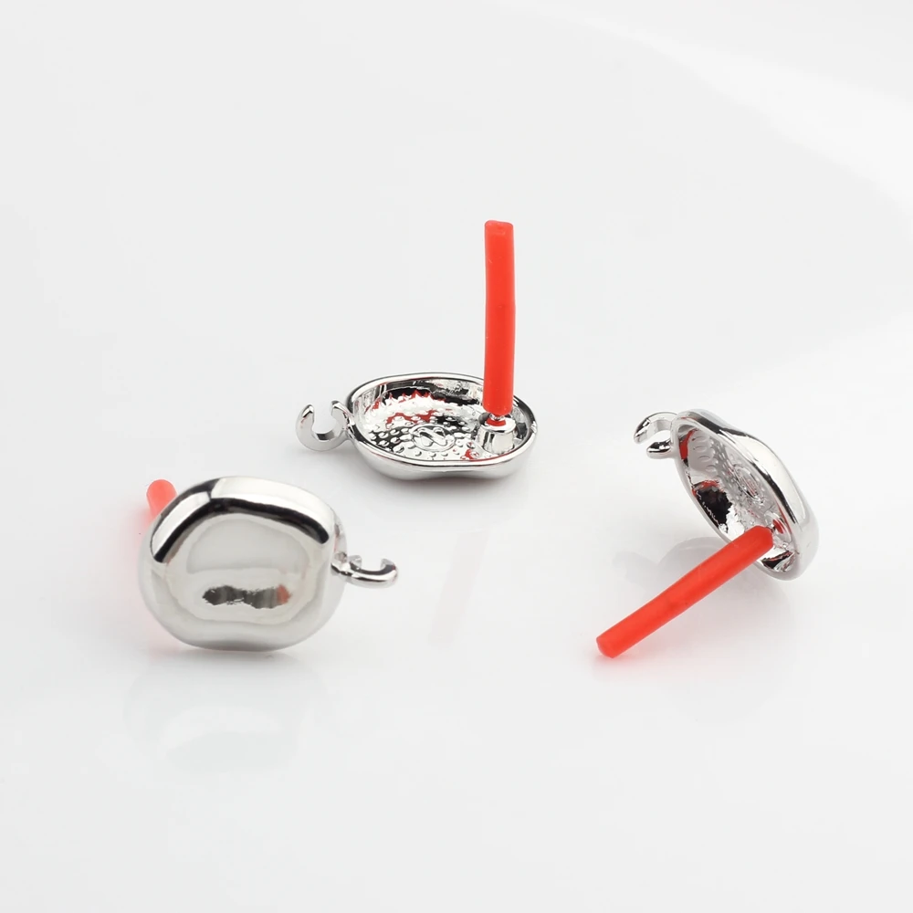 Zink-legierung Geometrie Stein Form Ohrringe Basis Anschlüsse Linker 6PCS Für DIY Mode Ohrringe Schmuck Machen Zubehör – Detail 3