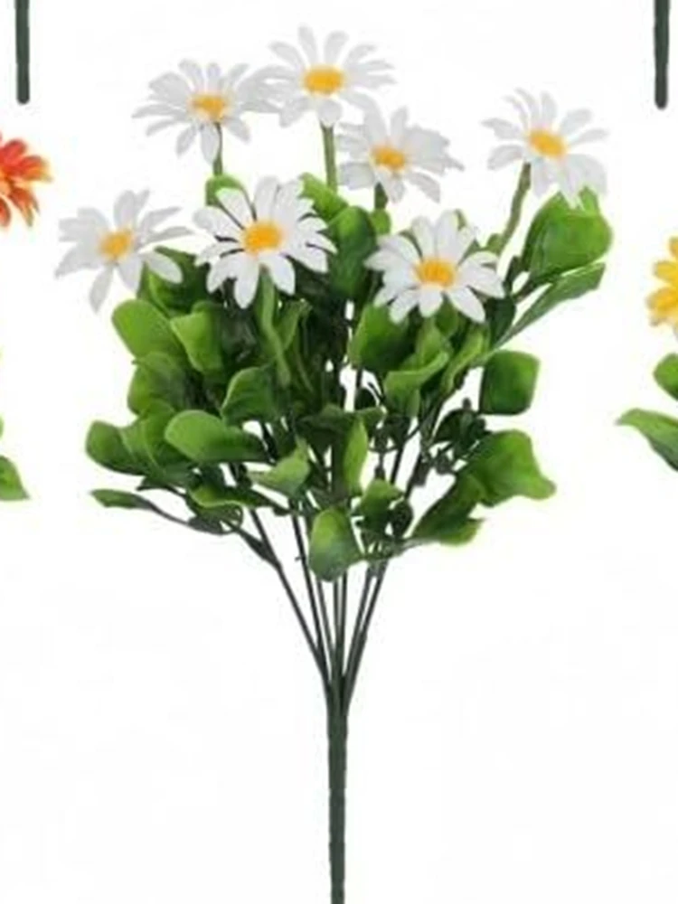 Artificial Flowers Silk Fake Plant Daisy Wedding Arch Wreath Home Room Table Decorat Festival Outdoor Yard Scrapbook Accessories