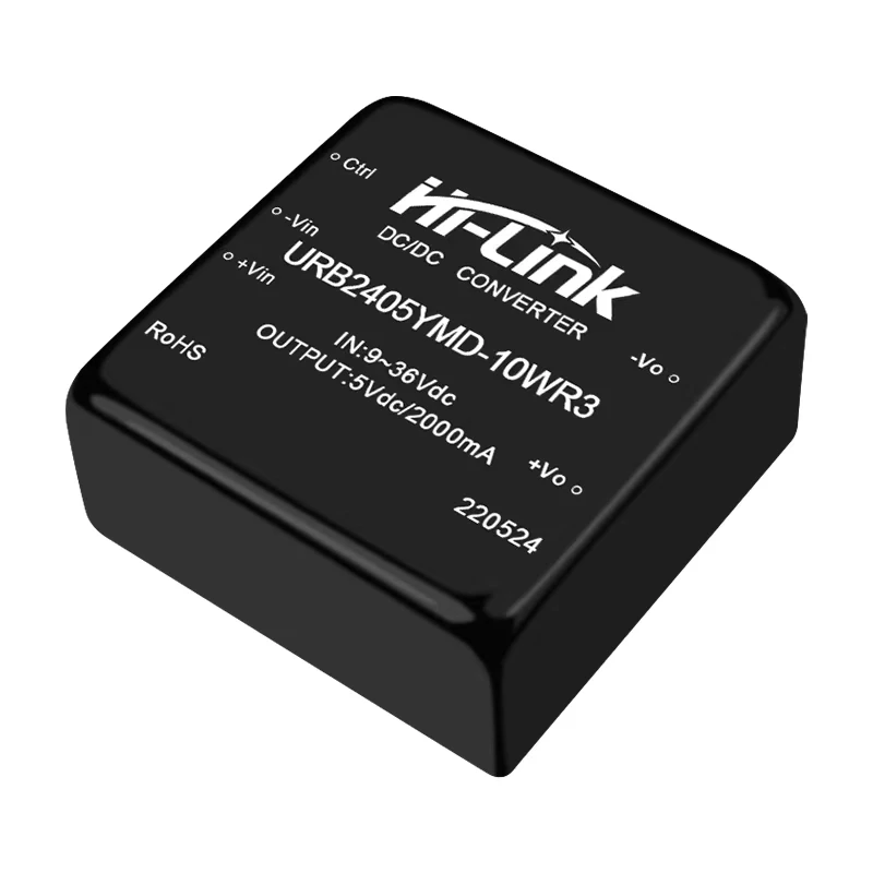 2pcs/lot Hi-Link 10W DC/DC converter 24V to 5V 2A step down transformer URB2405YMD-10WR3 DC DC power supply