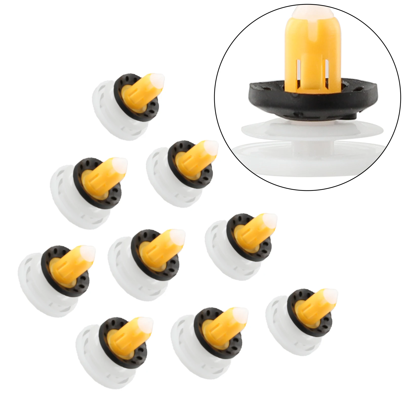 8Pcs Clip Per Pannello Porta Per-Jeep-Compass-Renegade-Fiat 500X 15 16 17 18 19 20 21 22 Chiusura Automatica In Plastica Bianca # 6511618Aa
