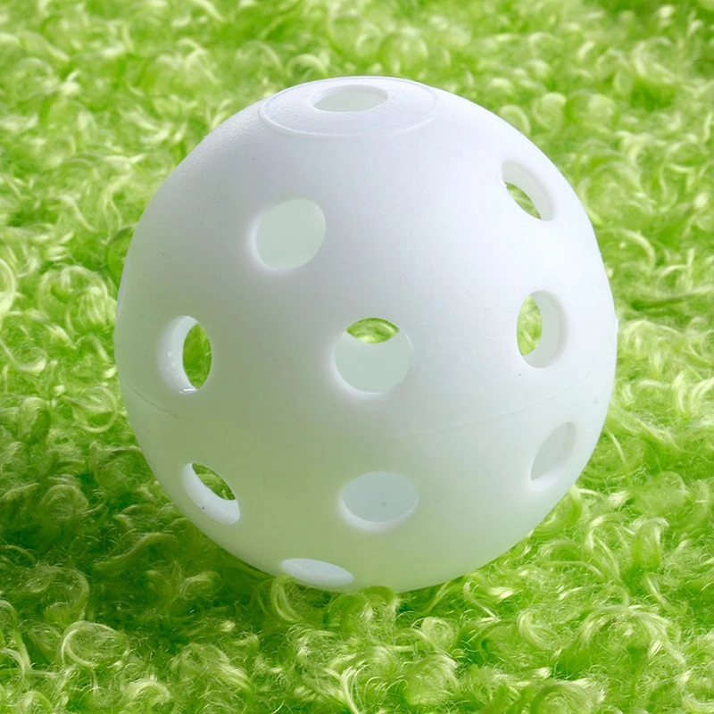 10Pcs Praxis Golf Bälle Hohl Kunststoff Golf Training Bälle Farbige Luftstrom Golf Bälle Schaukel Praxis Driving Range PE Spielzeug ball – Detail 3