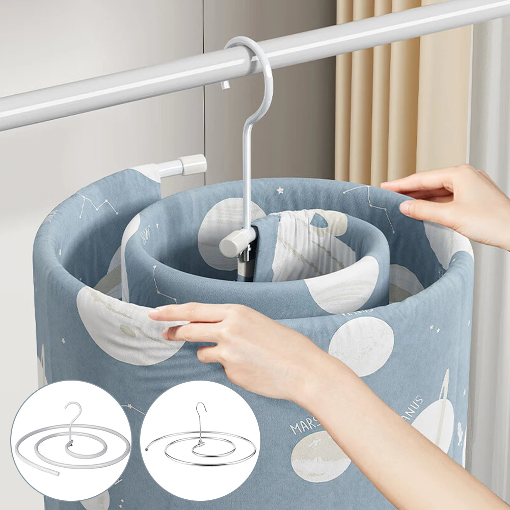 Spirals Drying Rack Space Saving Bed Sheet Hanger For Household Dorm Round Multi-functional Balcony Rotating Spirals Drying Rack 3