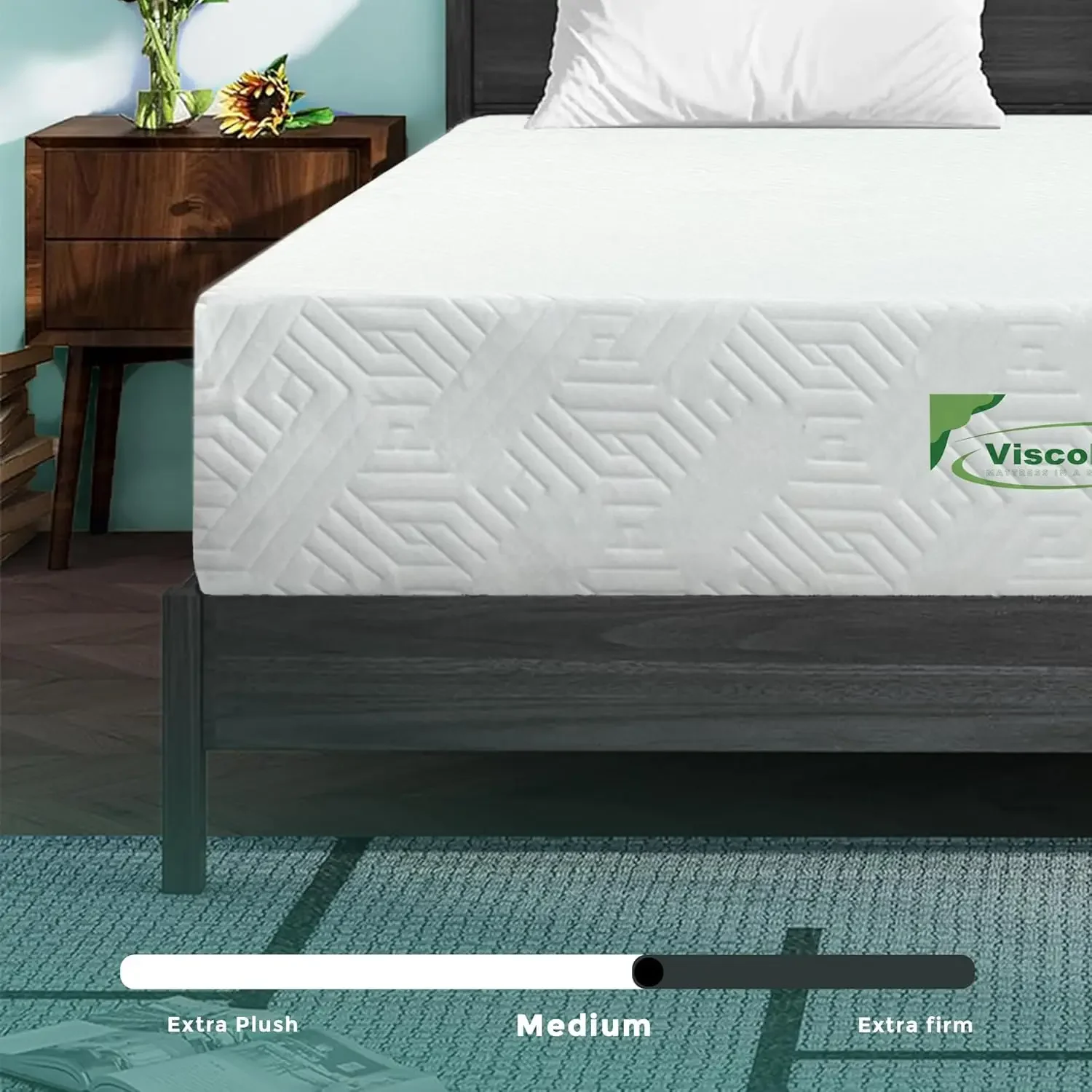 6 Inch Twin Mattress Gel Infused Cool Sleep & Pressure Relief, Medium Firm Mattress CertiPUR-US Certified, Bed in a Box High Den 4