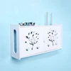 Wireless WIFI Router Wall Rack Storage Box Wood Plastic Board Cable Power Plus Wire Bracket Wall Hanging Plug Board Holder 3