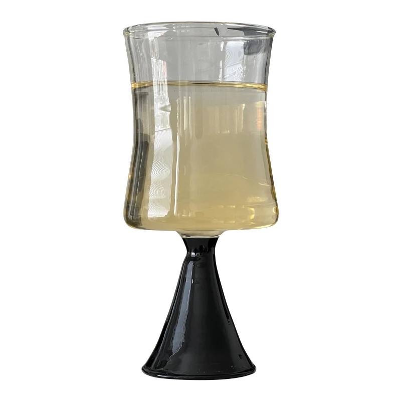 Kikkerland Stacking Wine Glass Black Set of 2