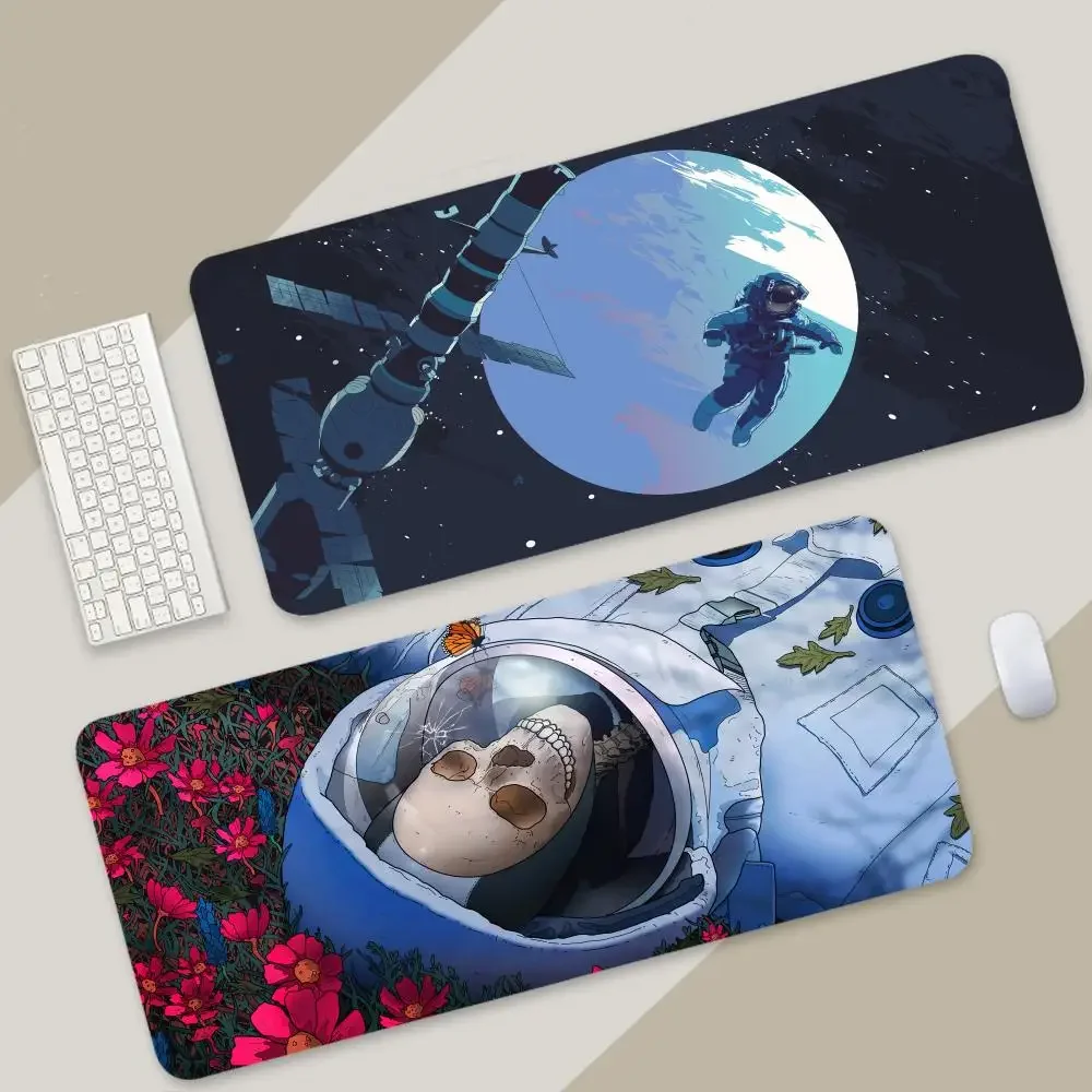 

Astronaut Space Flower Rose Girl Mousepad Large Gaming Mouse Pad LockEdge Thickened Computer Keyboard Table Desk Mat