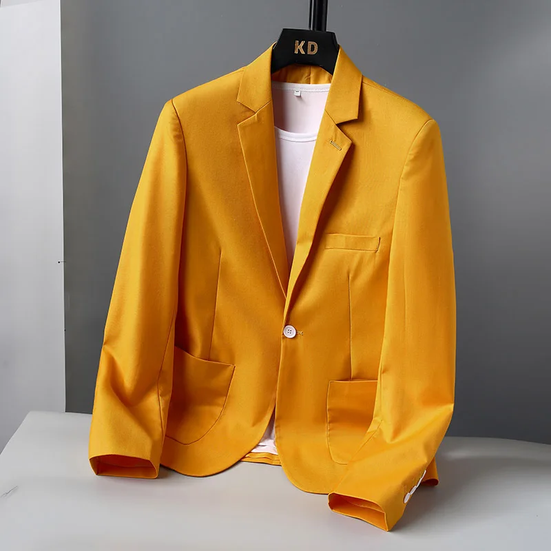 Casual Men&rsquo;s Suit Jacket with Slim Fit and Single Button Design, Mens Pink Blazers, Blazer for Men Elegant Stylish mens blazer