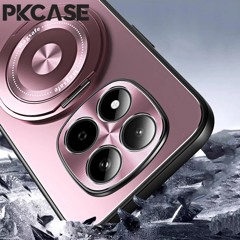 PKCASE 360° Rotating Magnetic Bracket Case with Matte Lens Protective Cover