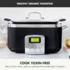 Elite 8 - in -1 Programmable 6QT Electric Slow Cooker, Dishwasher Safe Lid & Removable Crock, PFAS-Free Healthy Ceramic Nonstick 2