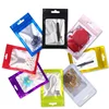 50pcs Colorful Zipper Mylar Bags Visible Window Waterproof Aluminum Foil Plastic Seal Bags Packaging Gift Candy Coffee Bean 3