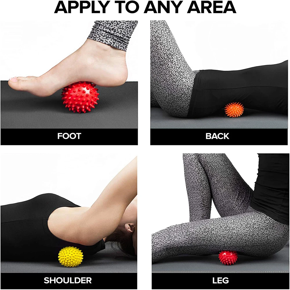 1Pcs BOTQTOW Spiky Massage Ball Physical Therapy Massage Balls Hard Lacrosse Ball & Spiky Ball for Myofascial Release