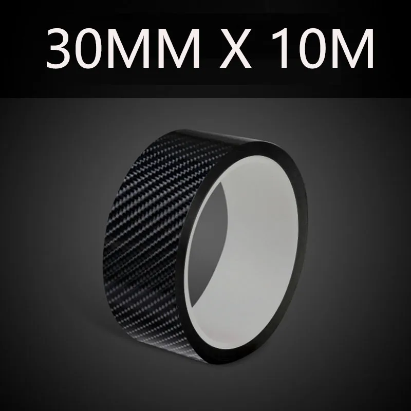 5cm X 5m Car Door Sill Protector Strip – Black Carbon Fiber Vinyl Film With Scraper For Anti-Scratch Protection