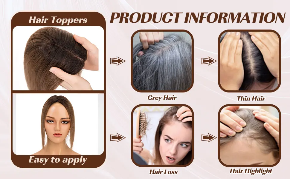 Sego 2,2x6inch glattes Haar Topper für Frauen Echthaar Spitze Basis hand gefertigte Haarteil fügt Volumen Ombre Blondine – Detail 1