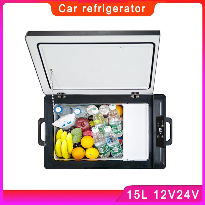 Alpicool 15L Mini Frigo 12V/24V Frigorifero Per Auto Compressore Refrigerazione Congelatore Portatile Frigorifero Da Campeggio Picnic All'Aperto
