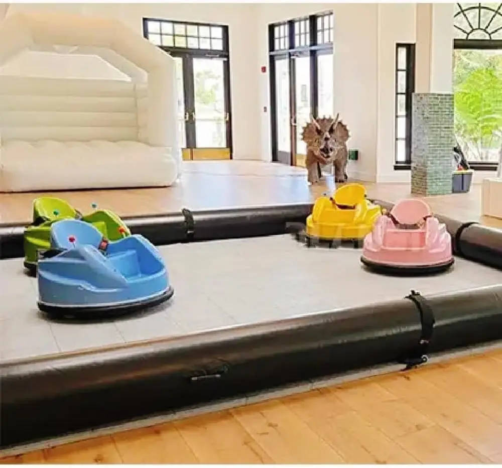 Bumper car Racing Track Suitable for Children to Play with, Tube Only, Bottom not Included (Black-13 * 13ft)