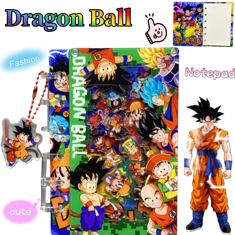 Dragon Ball Acryl-Notizbuch Anime Cartoon Personalisiertes Modisches Kreatives Studenten-Tagebuch Geburtstagsgeschenk für Jungen und Mädchen