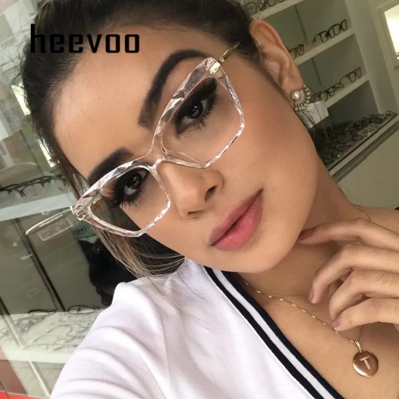 Women Fashion Square Glasses Frame Cat eye Eyewear