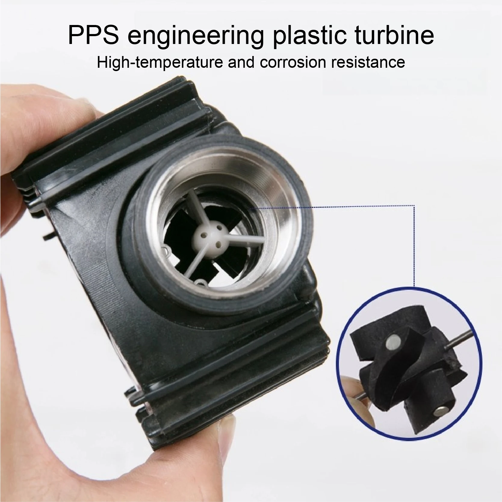 K24 Digital Turbine Flow Meter Electronic Turbine Flow Meter Fuel Liquid Water Diesel Sensor