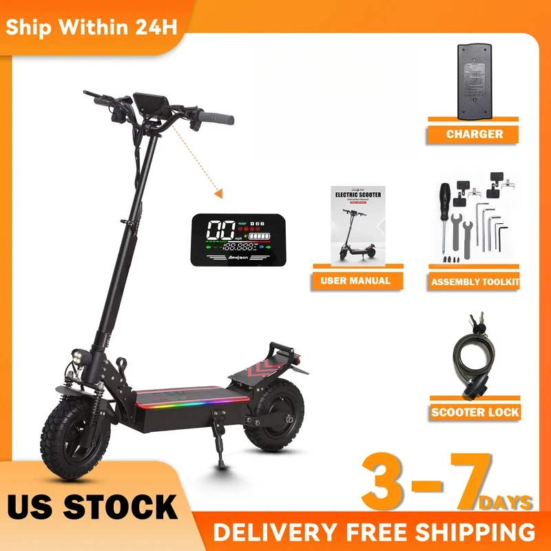 Q30 Adult Electric Scooter-2500W Motor,30MPH Top Speed,48V16AH Battery,11-Inch Off-Road Tires,Folding Sport Commuter E-Scooter