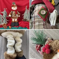 1PCS Christmas Decorations supplies trees Old Man Snowman Telescopic Figure home decoration Bedroom Display Christmas ornaments 6