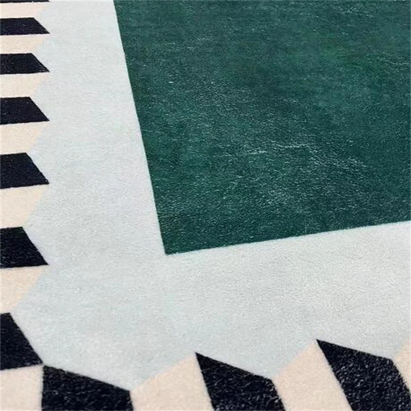 Retro Light Luxury Living Room Decoration Carpet Ins Irregular Bedroom Bedside Large Area Carpet Modern Balcony Porch Entry Rug 5
