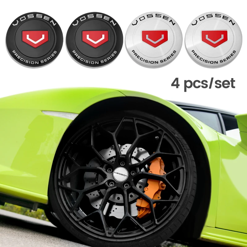 56Mm Car Hub Center Cover Vehicle Refitting Badge Wheel Caps Vossen Emblem Sticker Per Audi Sline Bmw Toyota Skoda Subaru Vw Mg