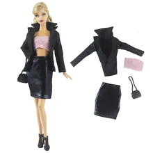 

Black 11.5" Doll Outfits for Barbie Clothes Business Suit Set Jacket Tank Top Pants Trousers for Barbie Accessories Toys 1/6 BJD