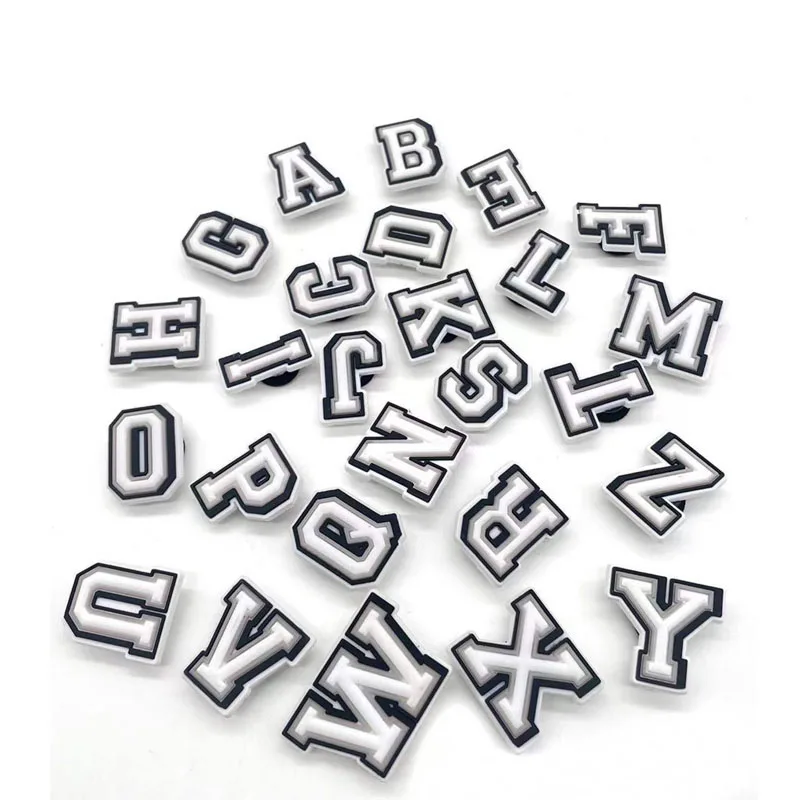 Pins Croc Charms For Shoes Letters Numbers Decoration Cute PVC Shoe Pin