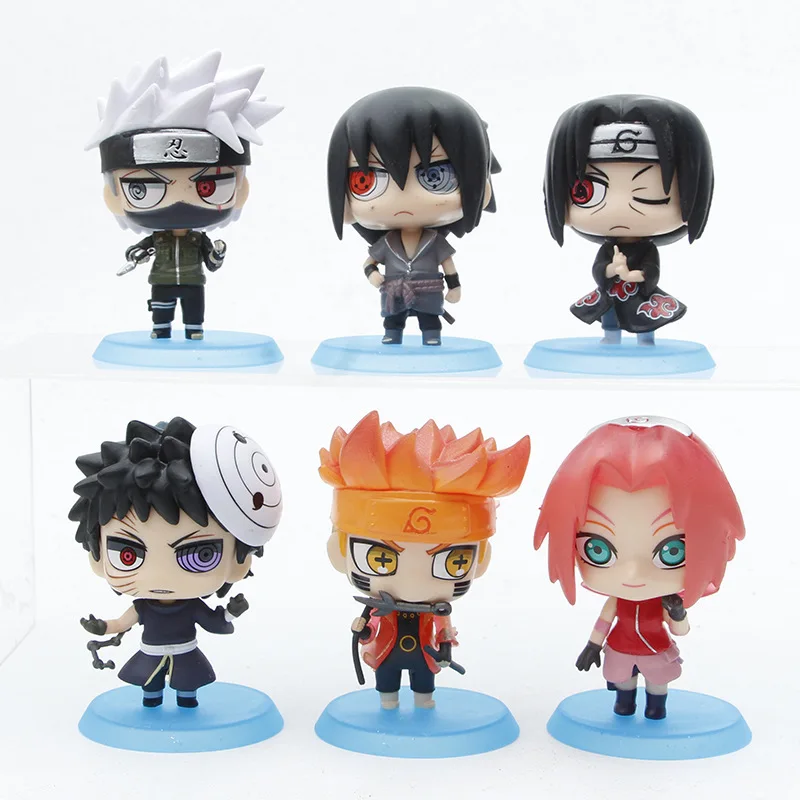 

Naruto Cartoon Figure Sasuke Sakura Kakashi Itachi Hinata Anime Creative Peripheral Car Desktop Ornament Model Doll Couple Gift