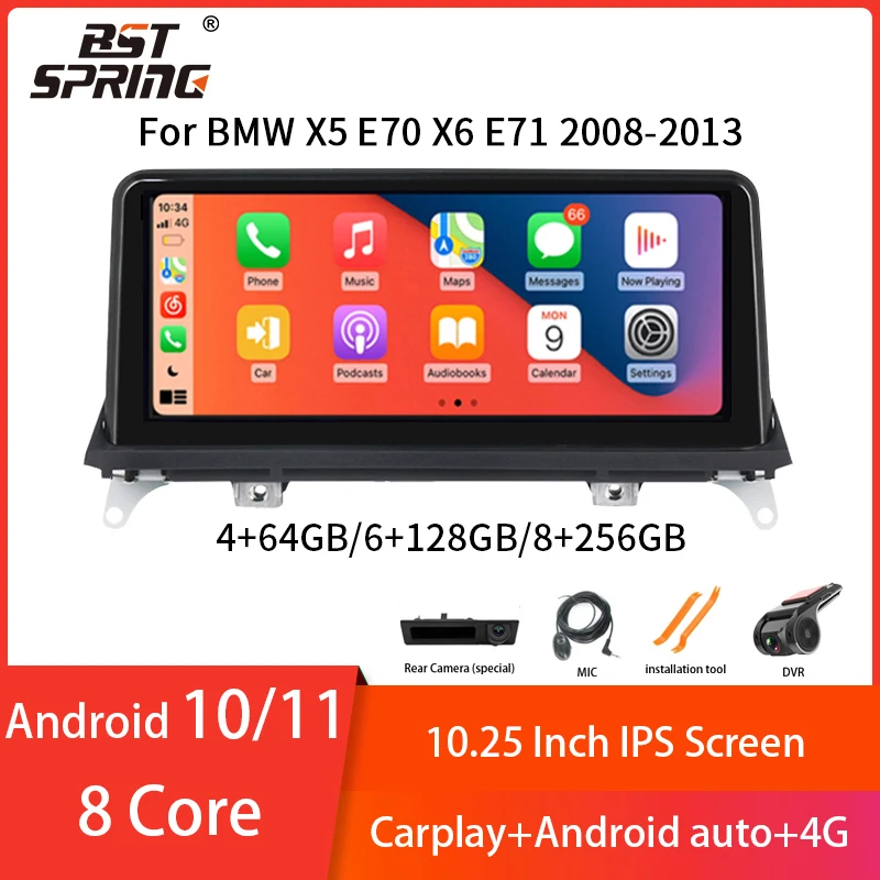 

Wireless Apple CarPlay Android Auto Car Multimedia For BMW X5 F15 2014-2017 BMW X5 E70/X6 E71 20007-2013 Car Radio Head Unit