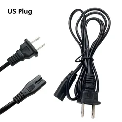 Universal EU 2-Pin Power Cable and US Extension Cord for Electronics and Devices (US)