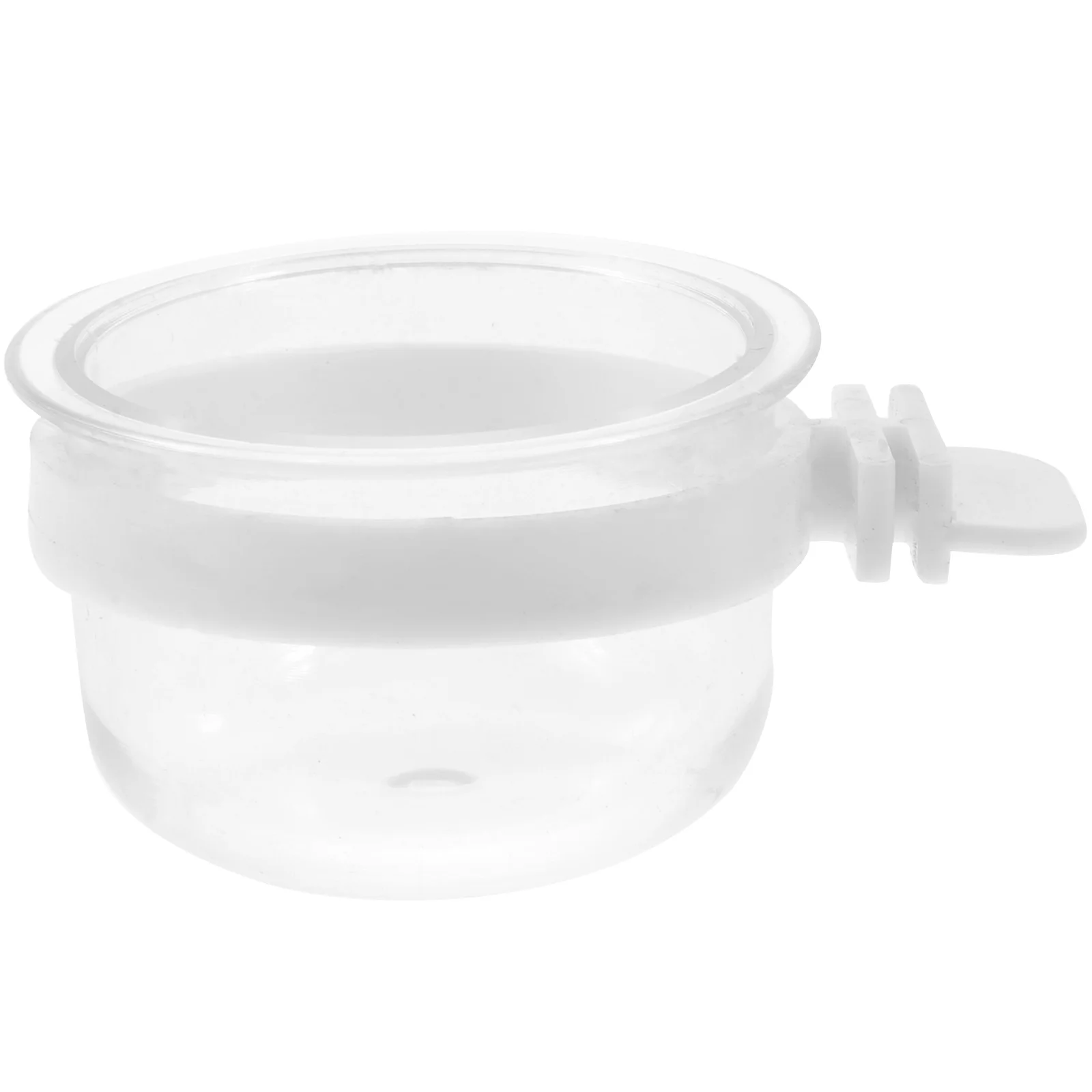 

Removable Clear Bowl Plastic Food Cup for Easy Hanging Parrot Water Feeder Hummingbird to Cage Pvc