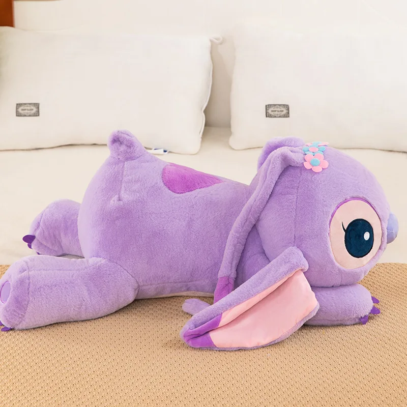 Disney Lilo and Stitch Plush Toys Prone Cute 55/80cm Anime Stich Doll Stuffed Plushie Angel Pillow Soft Gift for Children Kawaii 2