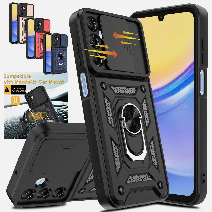 Heavy Duty Shockproof Military Armor Case with Ring Stand Holder