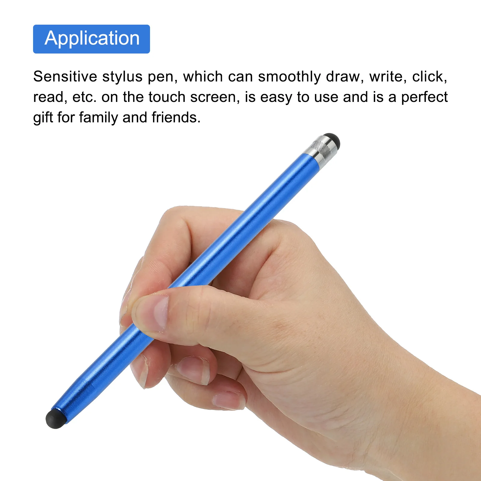 4Pcs Stylus Pens for Touch Screens with 8 Extra Tips Dual Rubber Tips Capacitive Universal Tablet Pen for Mobile Phone