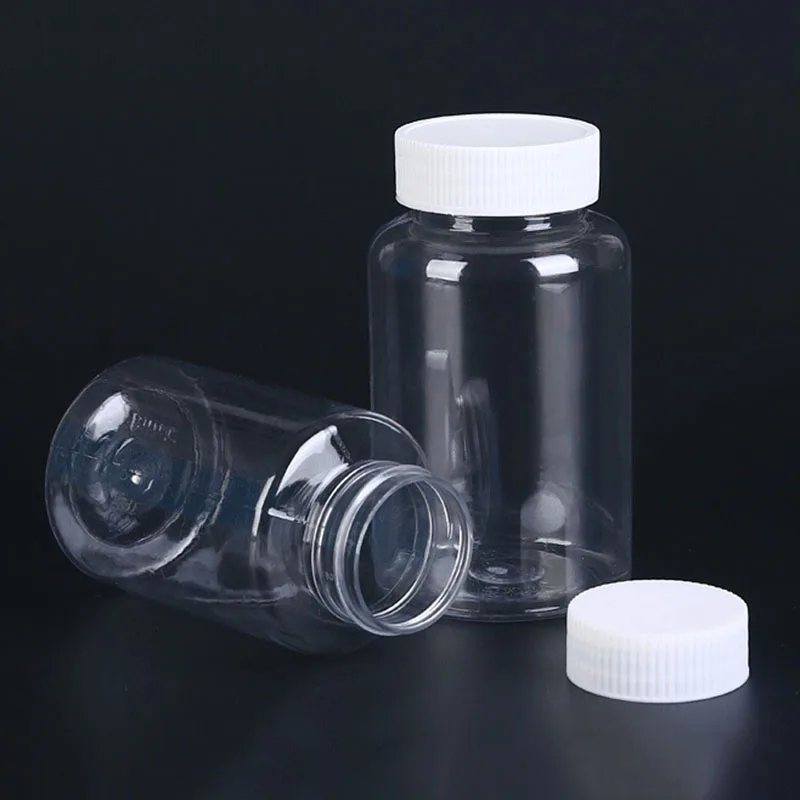 30pcs 20--150ml Portable Clear Plastic Bottles Small Vial Liquid, Soli