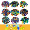 300PCS Transparent Mixed Color Plate Tile Slope Round 1x1 3024 4073 98138 3070 54200 Building Block Part Brick Pixel Art DIY Toy 3