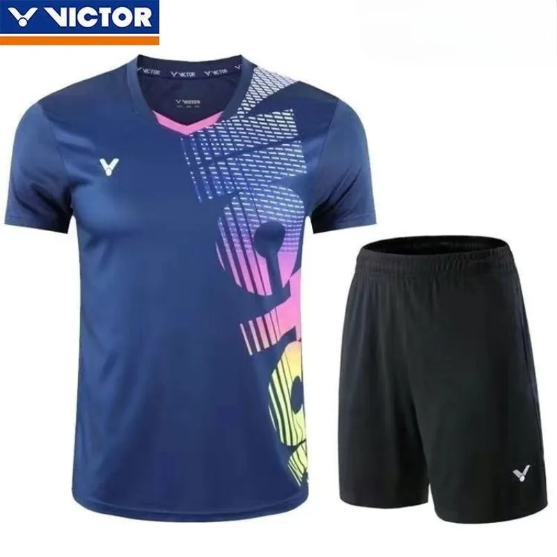 VICTOR New Badminton Jersey for Boys and Girls Short-sleeved Quick-drying Sports Jersey Set