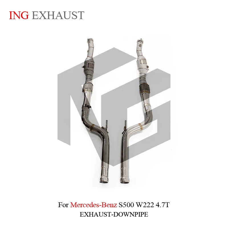 ING 배기 성능 캣리스 헤더 다운파이프, 메르세데스 벤츠 S500 W222 4.7t 깍지 엔진 튜브, ss304, 무료 배송 파이프