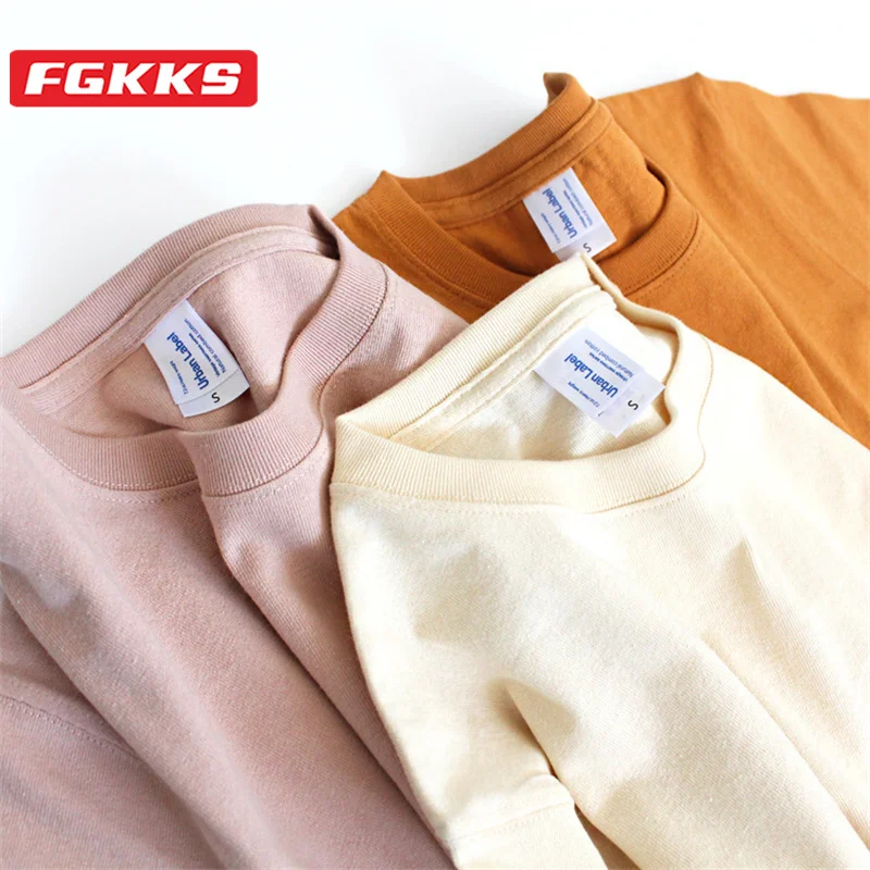 

Мужская Повседневная футболка FGKKS, Повседневная дышащая футболка из чистого хлопка с коротким рукавом высокого качества, модель FGKKS 2023