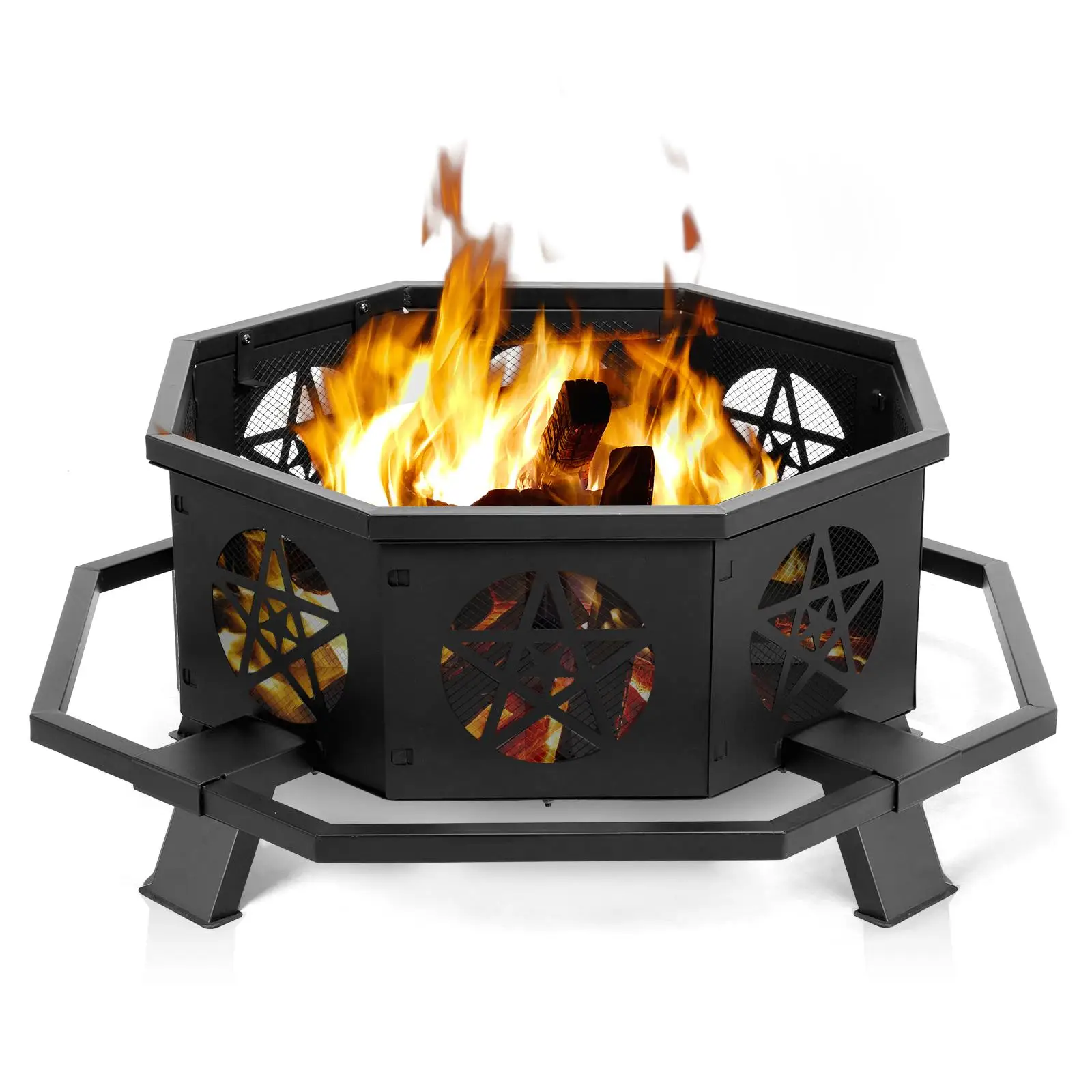 43-Inch Outdoor Fire Pit Perfect for Backyard Gatherings & Cozy Evenings