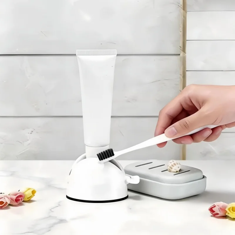 Deluxe Bathroom Toothpaste Dispenser and Holder Set