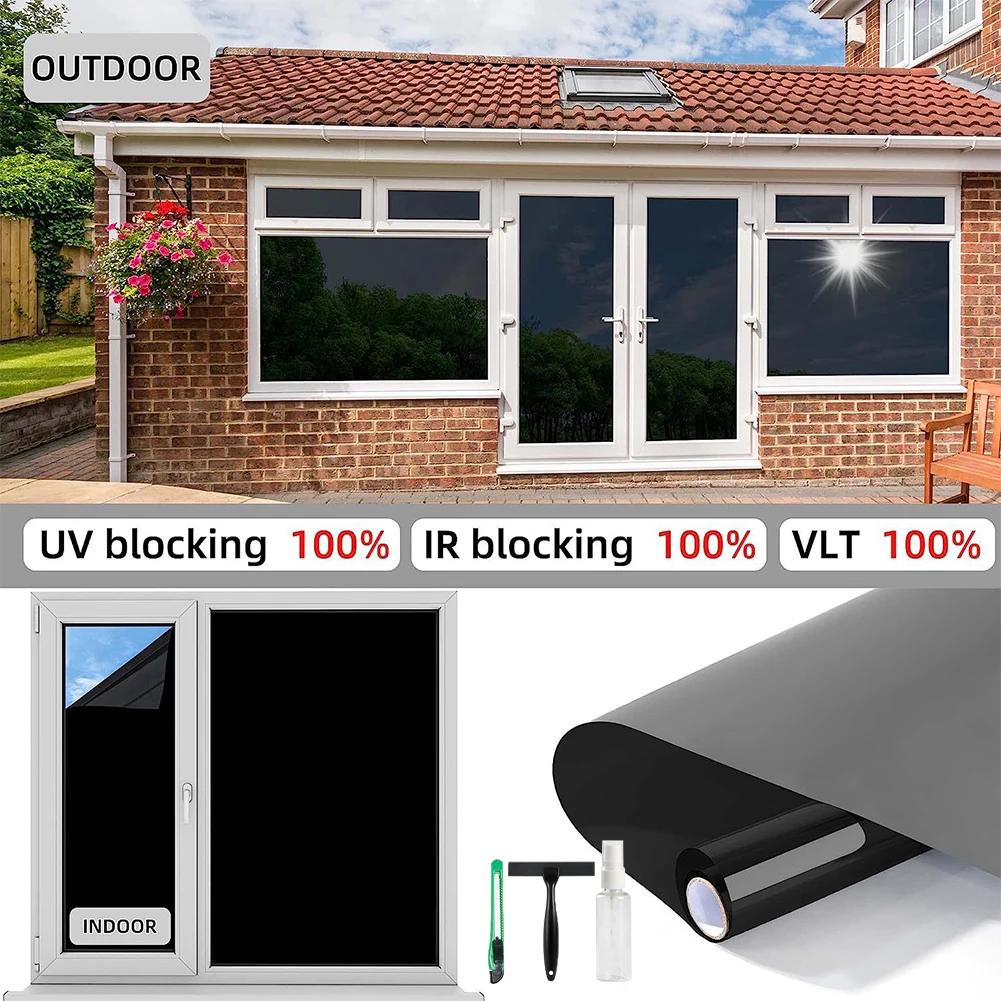 

Window Privacy Film Daytime Anti UV Sun Blocking Heat Control Reflective Window Tint For Home Office Living Room
