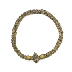 Handwoven Adjustable Greek Orthodox Prayer Bracelet - Unisex Religious Wristband Ornament (For army green)